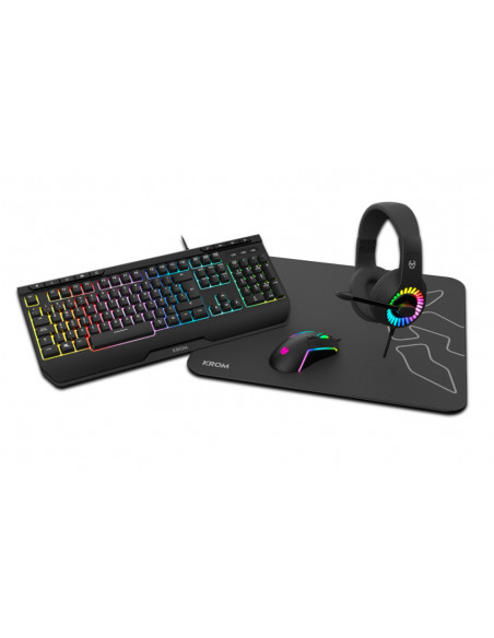 PACK KROM 4 EN 1 RGB KENYA GAMING COMBO