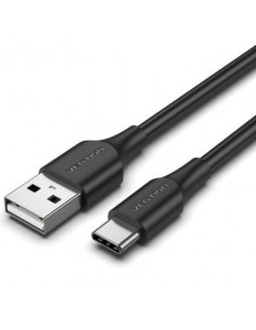 CABLE DATOS CARGA USB2 0AM TIPO-C USB-C NEGRO 25CM