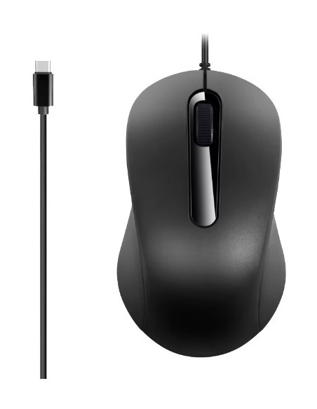 RATON OPTICO USB-C NEGRO CON SCROLL TIPO-C
