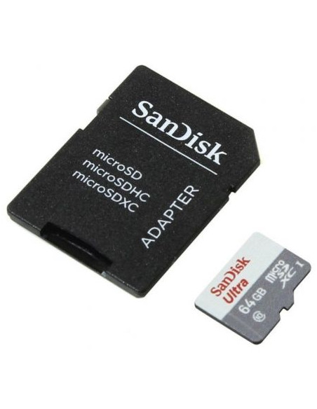 MICROSD XC SANDISK C10 64GB CON ADAP  C  RASPBERRY
