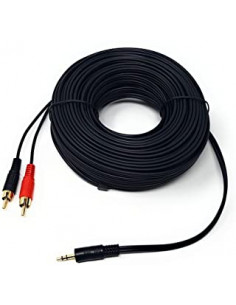 CABLE JACK 3 5 MACHO ESTEREO/ X2 RCA MACHO 20M