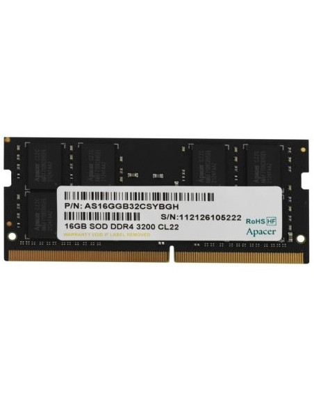 MEMORIA PORTATIL DDR4 SODIMM 16GB APACER 3200