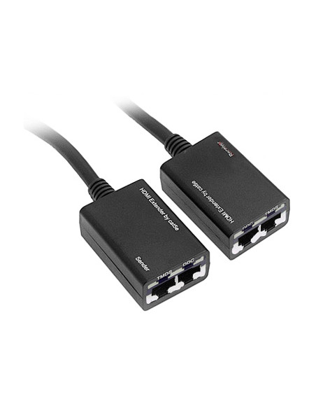 EXTENSOR HDMI 1080P HASTA 30M CON 2 CABLES LAN UTP